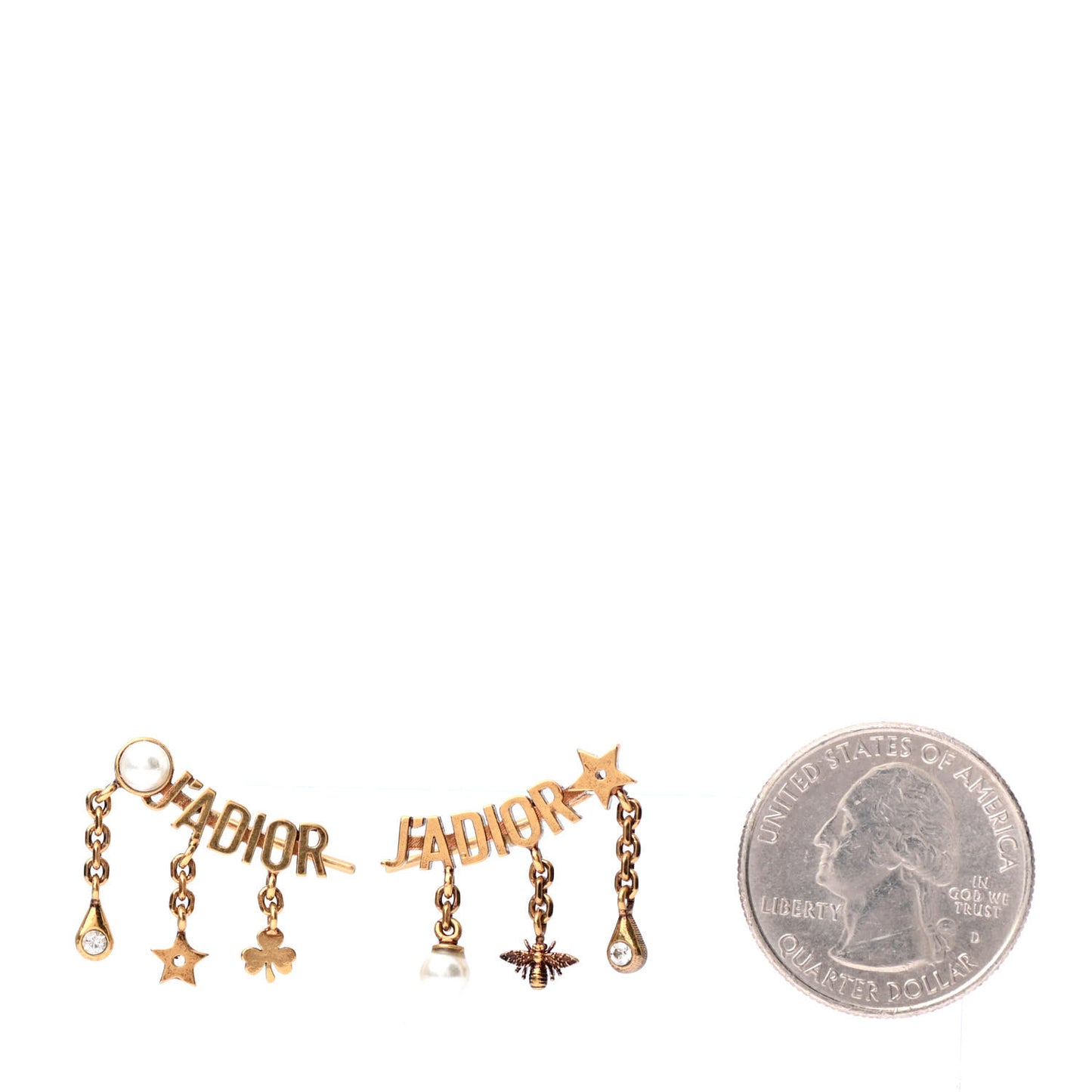 Pearl Crystal J'Adior Earrings Aged Gold