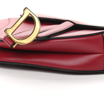 Christian Dior Calfskin Mini Saddle Bag Red 9 of 10