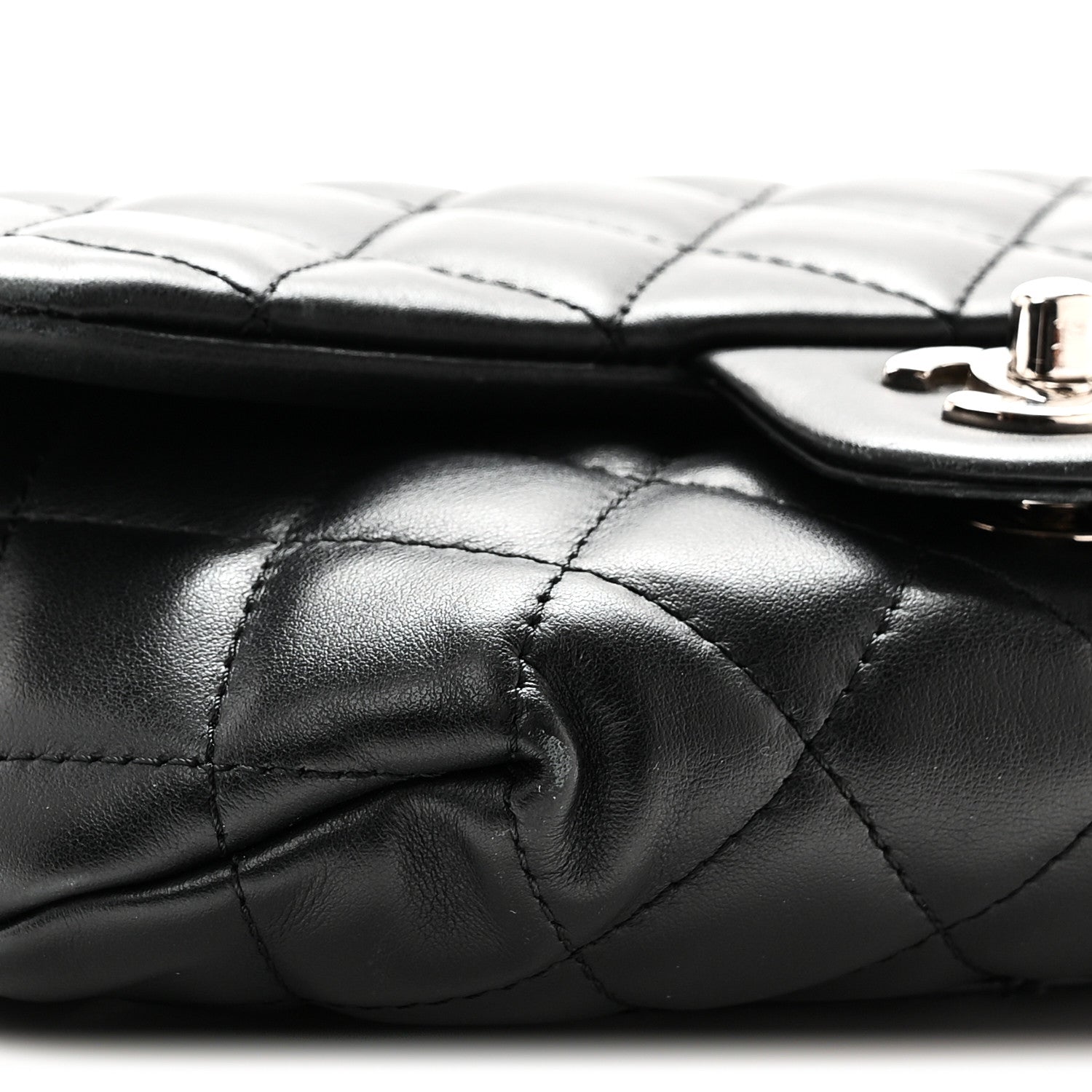 Chanel Calfskin Quilted CC Uniform Flap Belt Bag Black 9 of 10