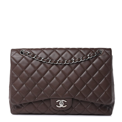 Chanel Lambskin Quilted Maxi Single Flap Brown 1 of 16
