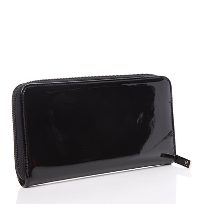 Chanel Patent Large Gusset CC Zip Wallet Black 3 of 8