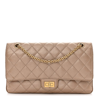 Chanel Metallic Calfskin Quilted 2.55 Reissue 226 Flap Dark Gold 1 of 12