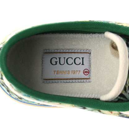 Gucci X LIBERTY OF LONDON Canvas Web Floral Print Womens 1977 Tennis Sneakers 36.5 Carta Acquamarine Navy Mystic White 5 of 8