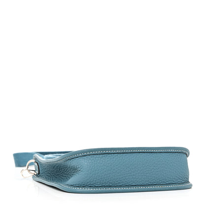 Hermes Taurillon Clemence Evelyne TPM New Blue Jean 4 of 11