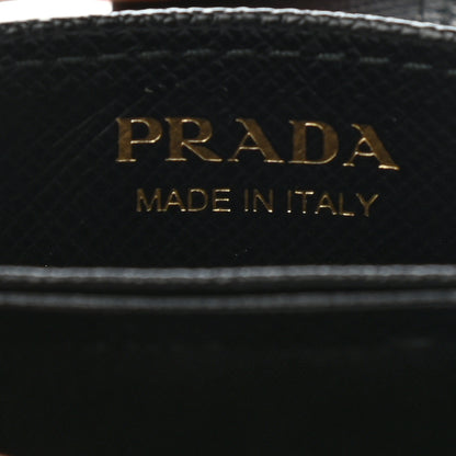 Prada Saffiano Metal Accordion Card Case Black 7 of 9