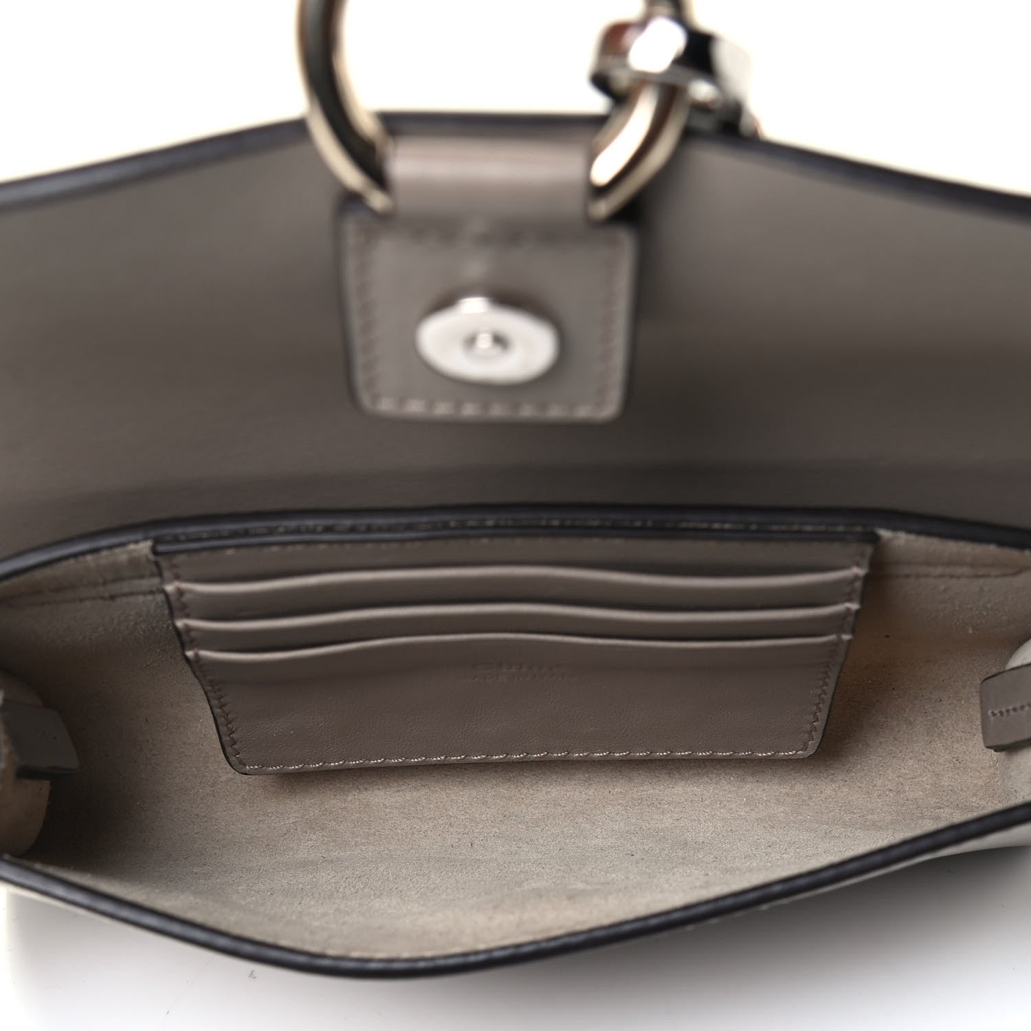 Chloe Suede Calfskin Mini Faye Shoulder Bag Motty Grey 4 of 4