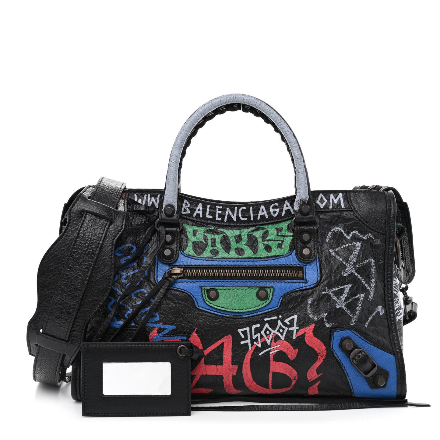 Agneau Graffiti All Over Classic Hardware S City Black Vert Rouge