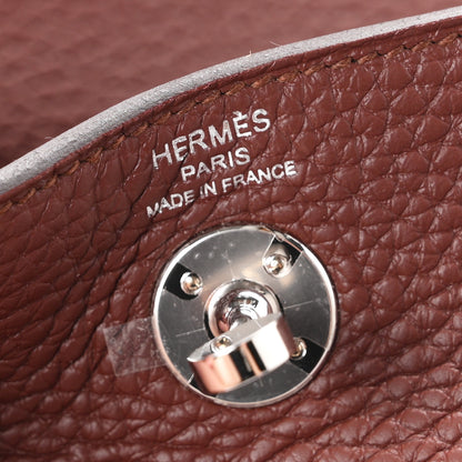 Hermes Taurillon Clemence Mini Lindy 20 Terre 6 of 11