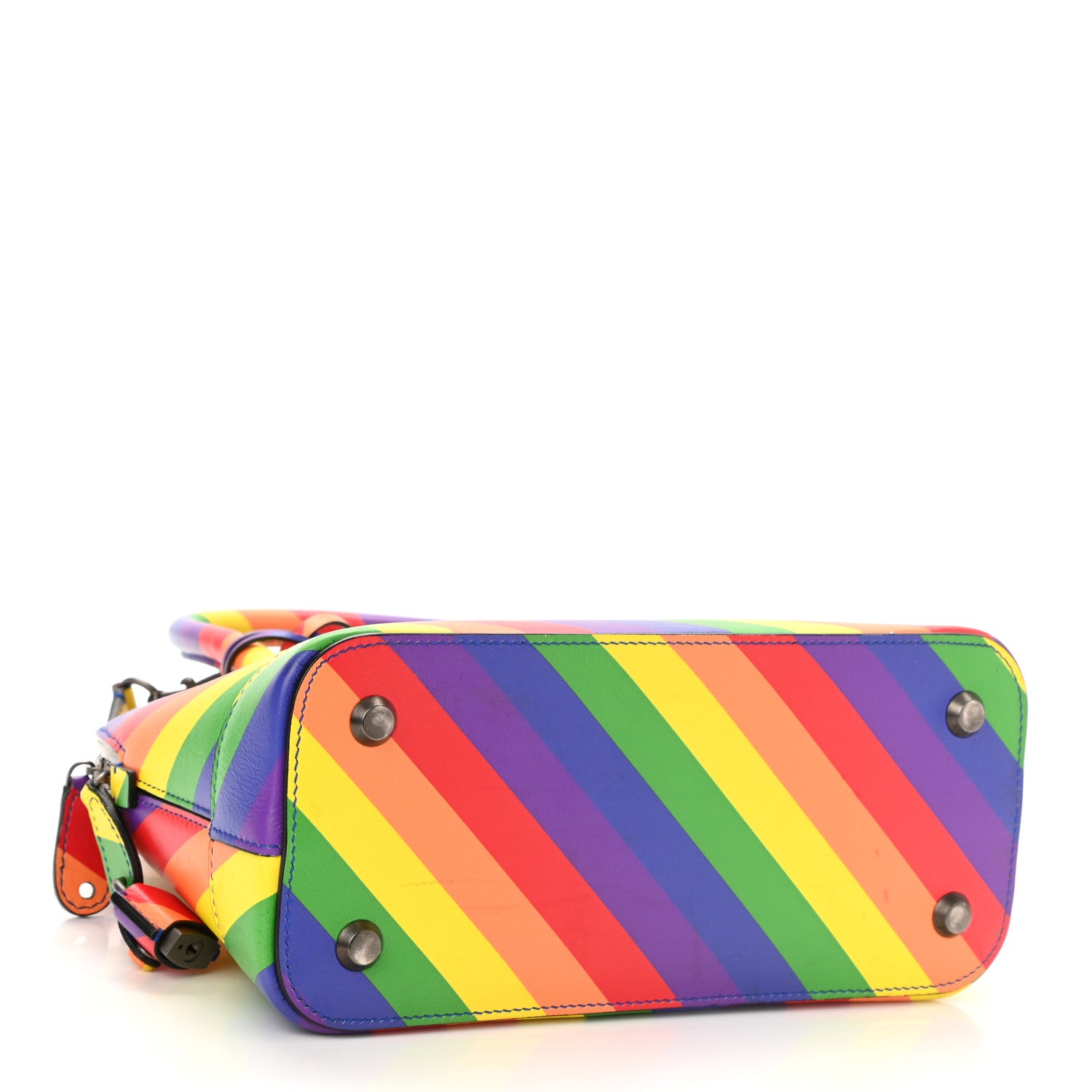 Balenciaga Smooth Calfskin Logo Rainbow S Ville Top Handle Bag Multicolor 4 of 8