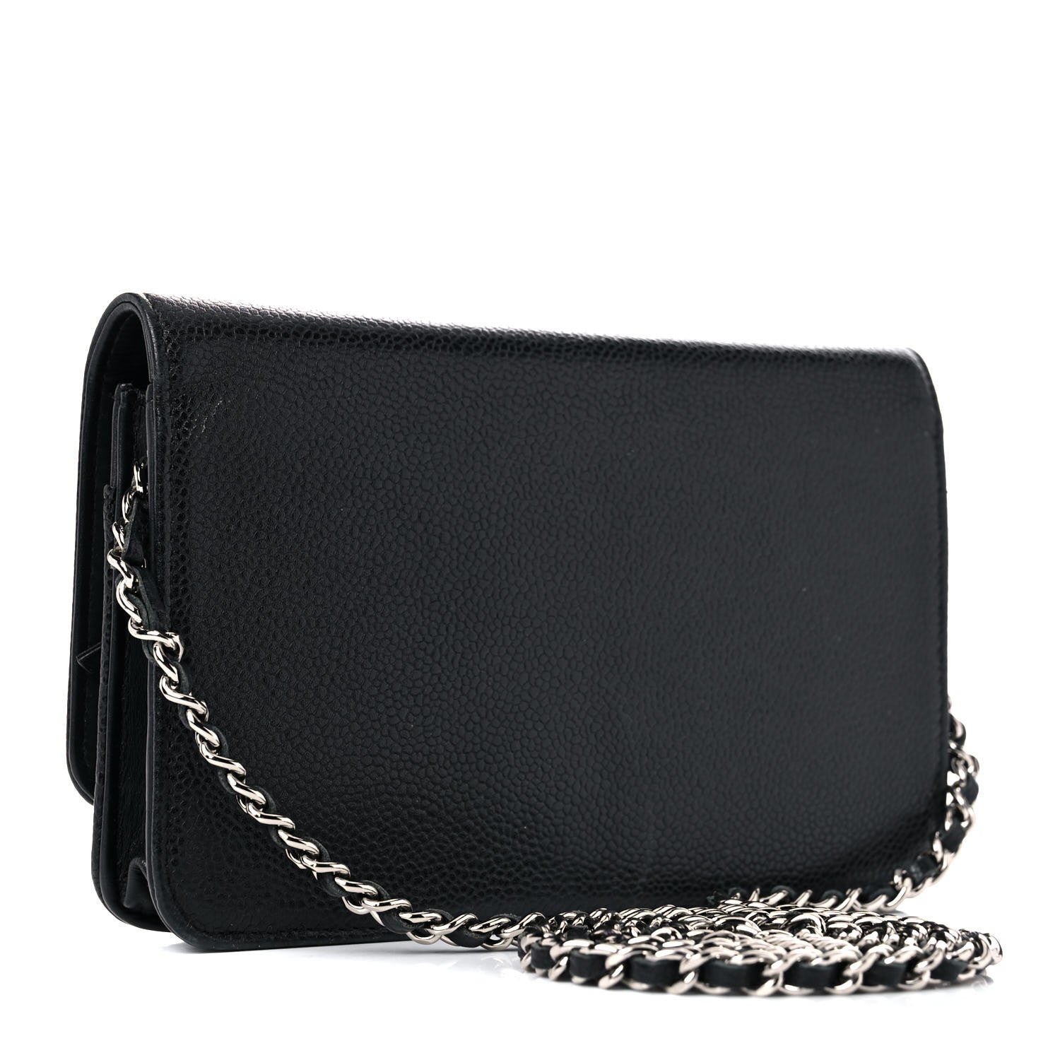 Chanel Caviar Timeless CC Wallet On Chain WOC Black 3 of 17