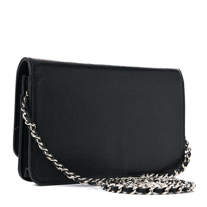 Chanel Caviar Timeless CC Wallet On Chain WOC Black 3 of 17
