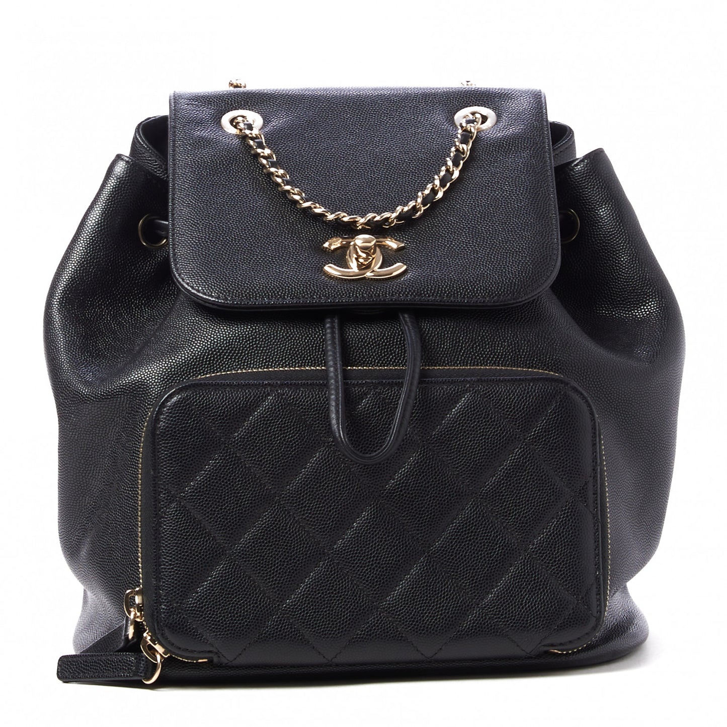 Caviar Quilted Business Affinity Backpack Black