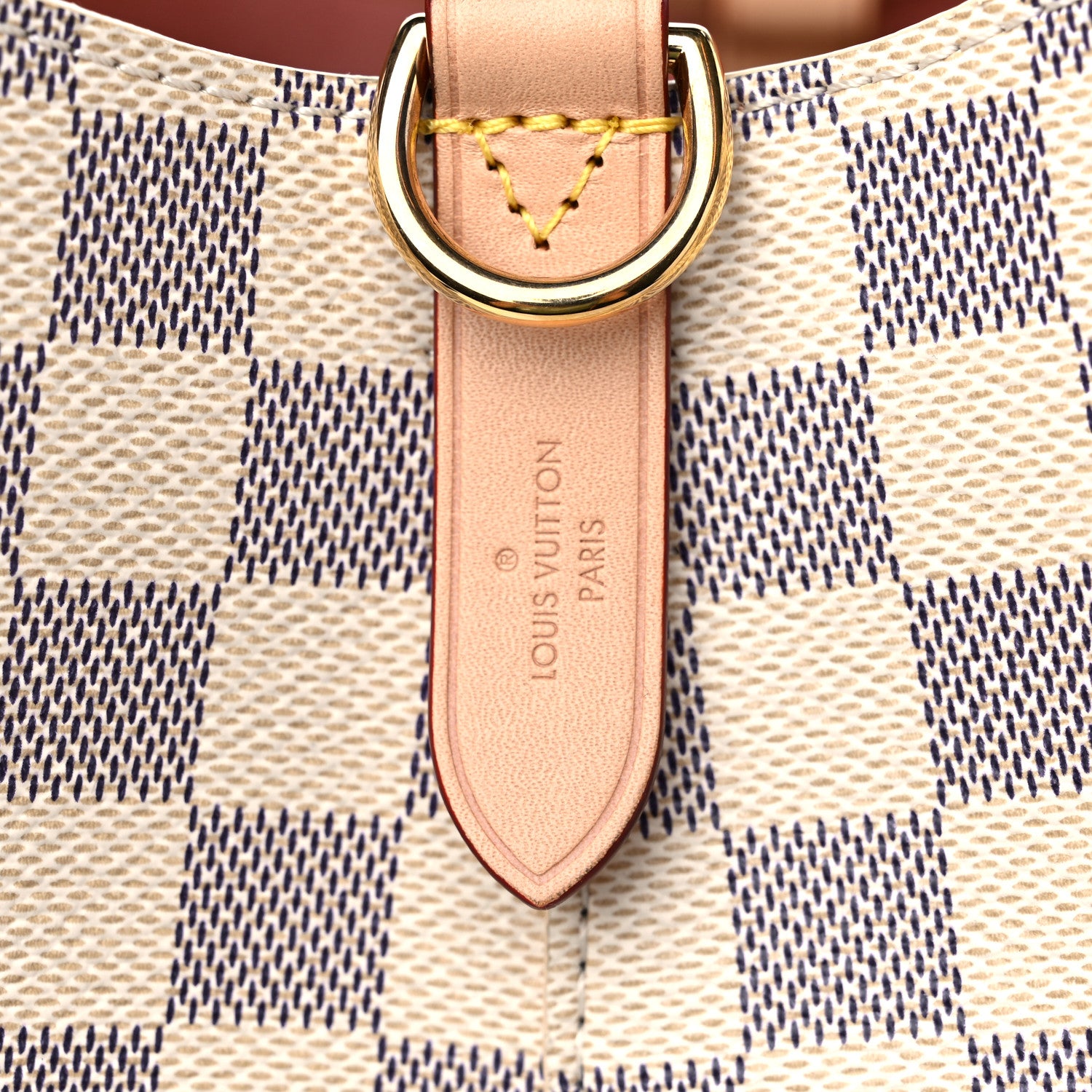 Louis Vuitton Damier Azur Braided Neonoe MM Peach Cream 6 of 9