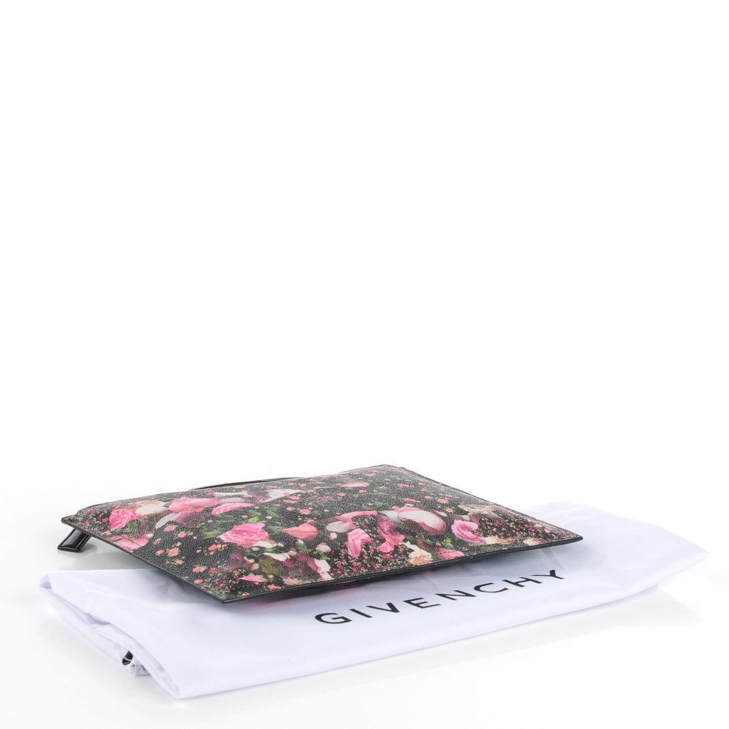 Givenchy Coated Canvas Roses Camouflage Print Medium Antigona Zip Pouch Black 4 of 7