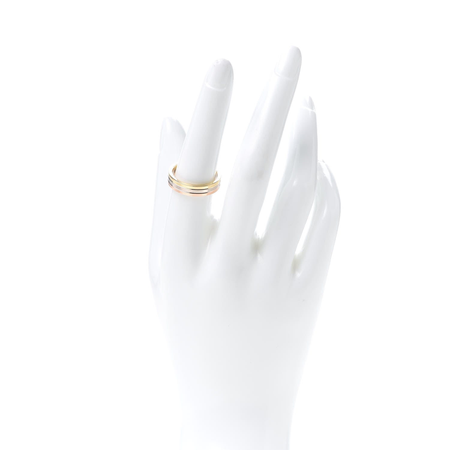 Cartier 18K Pink White Yellow Gold 4.8mm Vendome Louis Cartier Wedding Band Ring 56 7.5 2 of 5