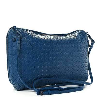 Bottega Veneta Nappa Intrecciato Nodini Crossbody Messenger Blue 2 of 11