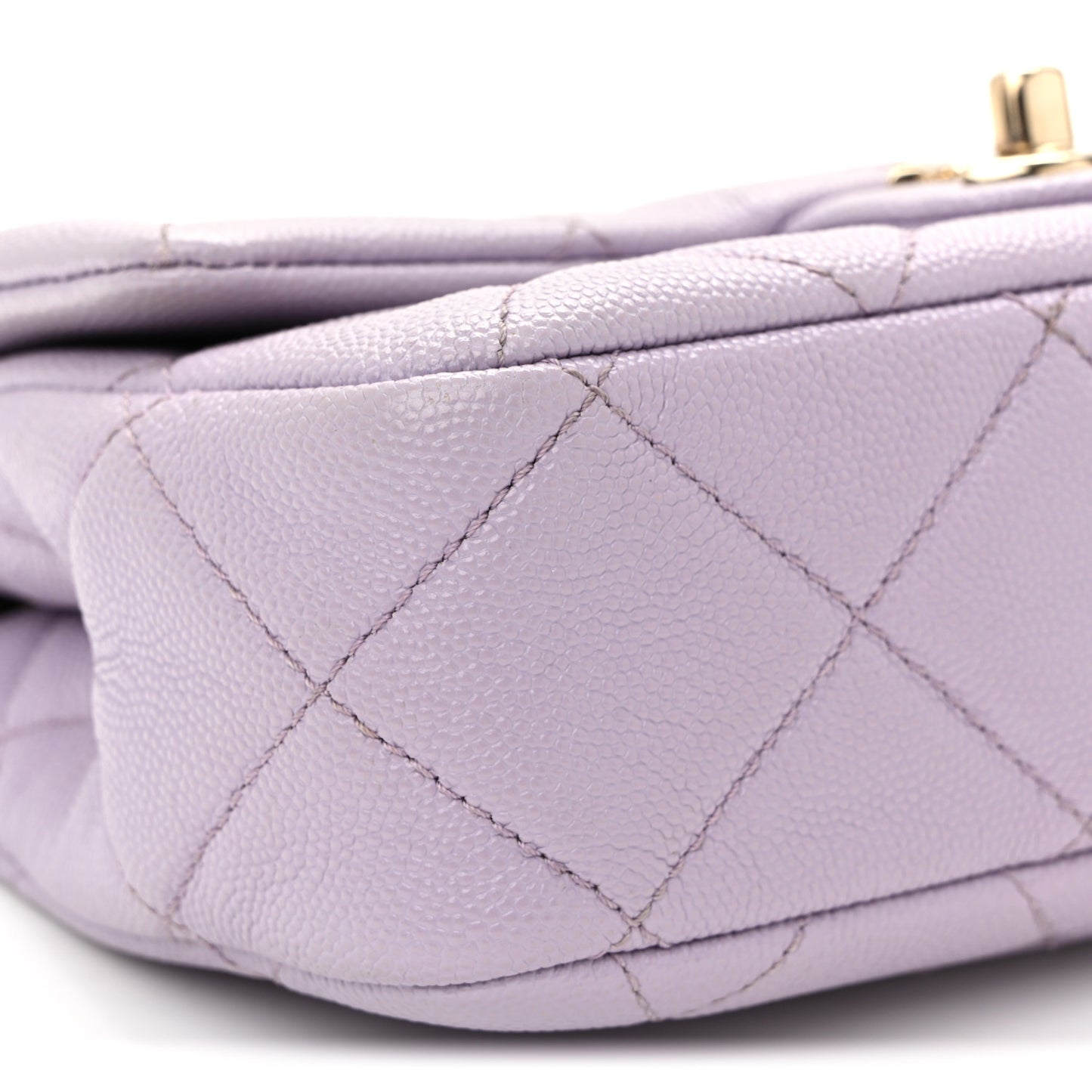 Caviar Quilted Funky Match Mini Flap Light Purple