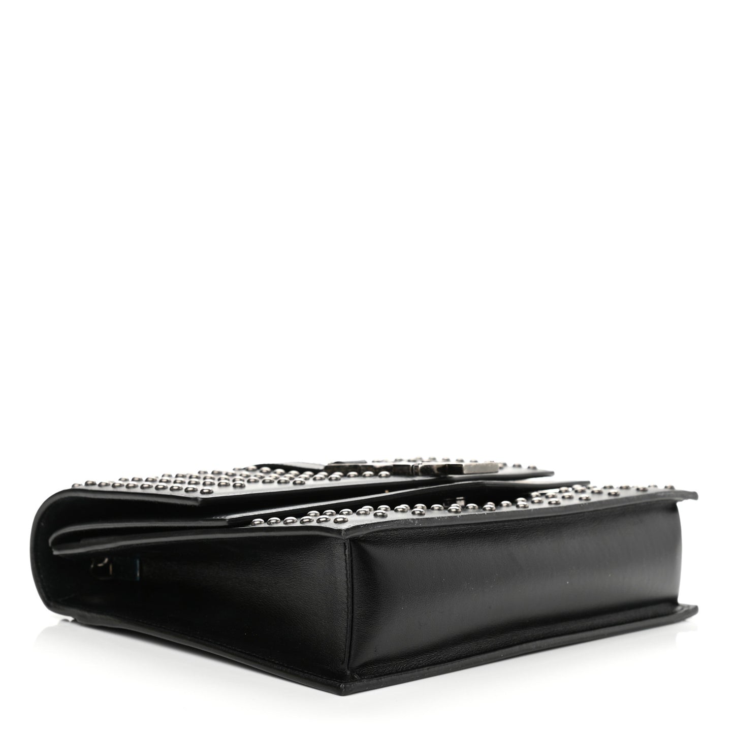 Calfskin Studded Monogram Medium Sulpice Shoulder Bag Black