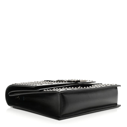 Saint Laurent Calfskin Studded Monogram Medium Sulpice Shoulder Bag Black 4 of 12