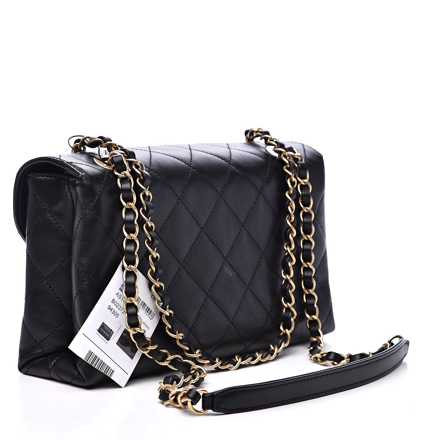 Chanel Calfskin Quilted Enchained Flap Black 3 of 13