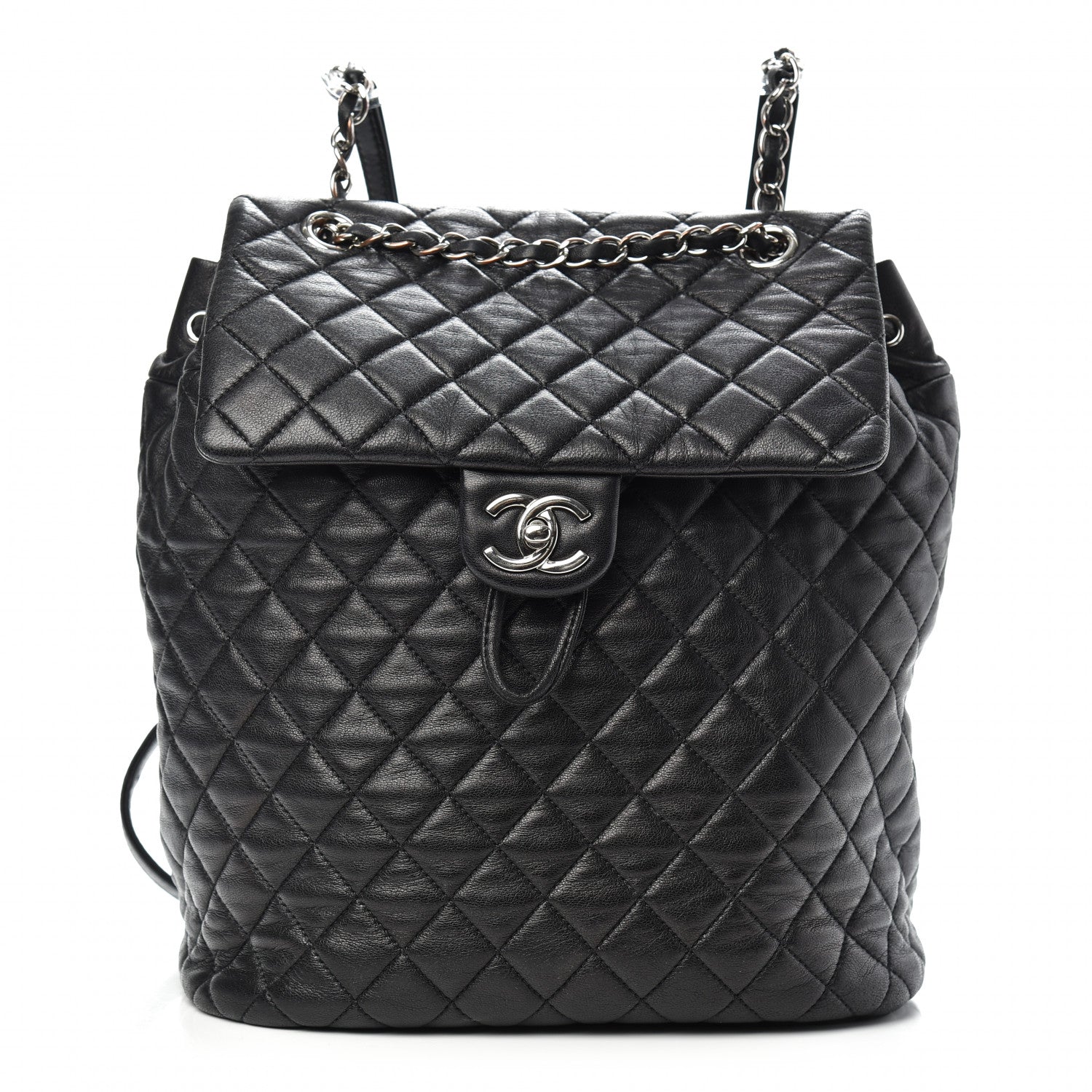 Chanel Calfskin Quilted Large Urban Spirit Backpack Black 1 of 11