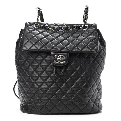 Chanel Calfskin Quilted Large Urban Spirit Backpack Black 1 of 11