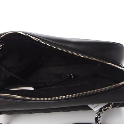 Chanel Lambskin Quilted Bowler Flap Shoulder Bag Black 5 of 14