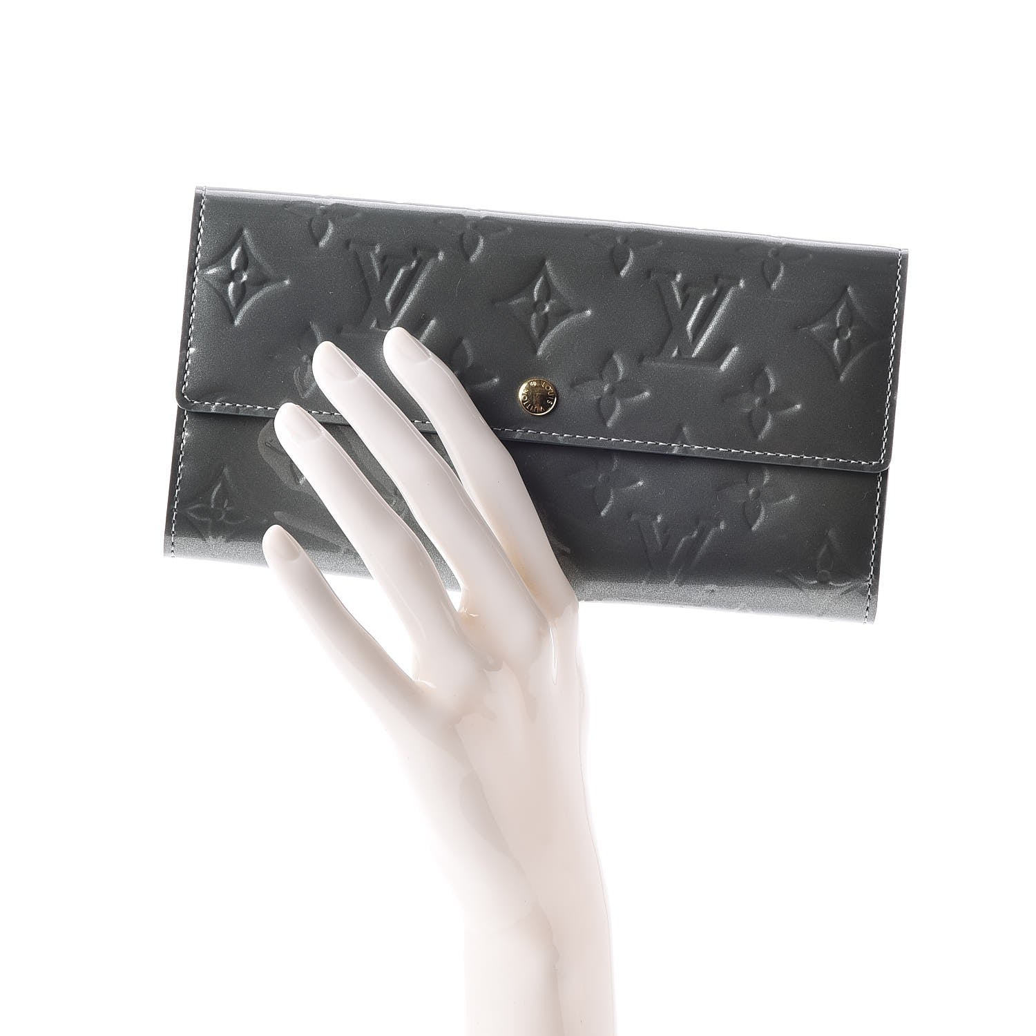 Louis Vuitton Vernis Sarah Wallet Givre 2 of 8