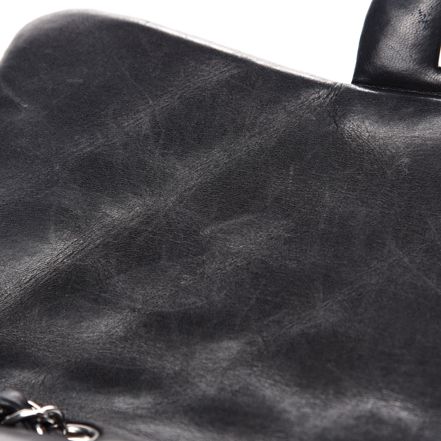 Chanel Lambskin Quilted Jumbo Single Flap Black 14 of 17