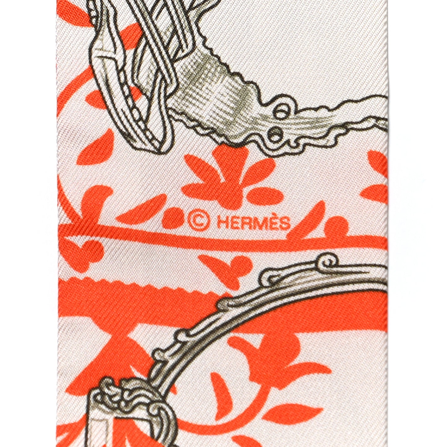 Silk Etriers Remix Twilly Verveine Orange Kaki