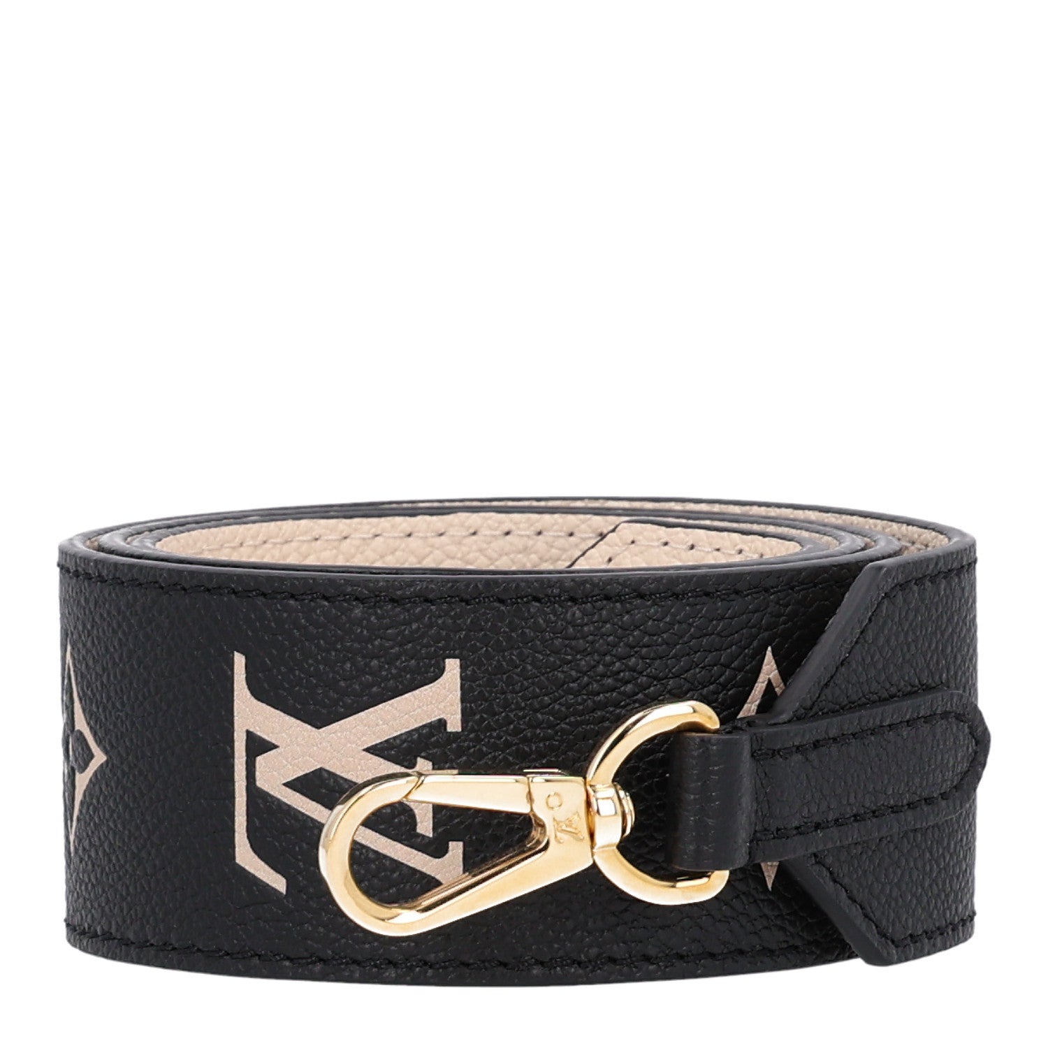 Louis Vuitton Empreinte Monogram Bandouliere Shoulder Strap Black Beige 1 of 6