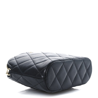 Chanel Lambskin Quilted Classic Clutch With Chain Black 4 of 10