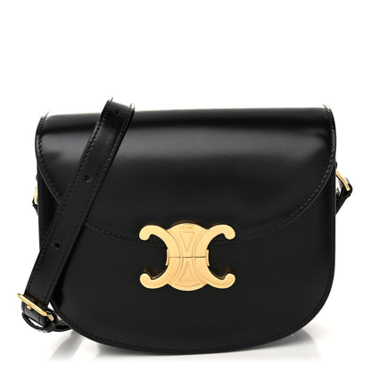 Celine Shiny Calfskin Besace Clea Triomphe Black 1 of 10