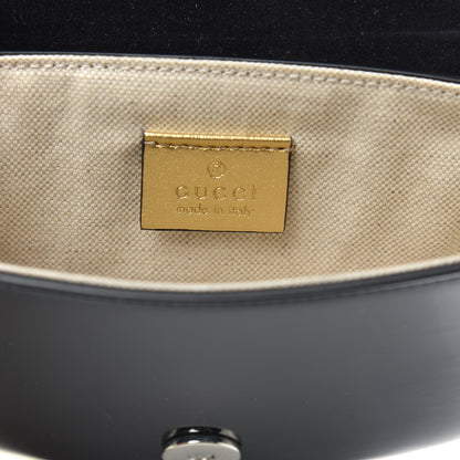 Gucci Metallic Calfskin Kids Fox Crossbody Bag Black Gold 6 of 11