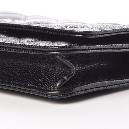 Chanel Caviar Quilted Wallet On Chain WOC Black 10 of 11