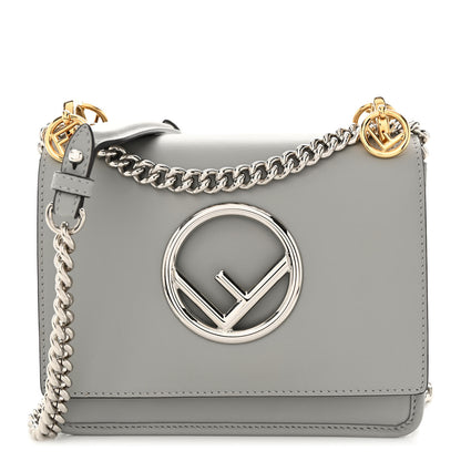 Fendi Vitello Century Opaco F is Fendi Small Kan I Shoulder Bag Grigio Perla 1 of 10