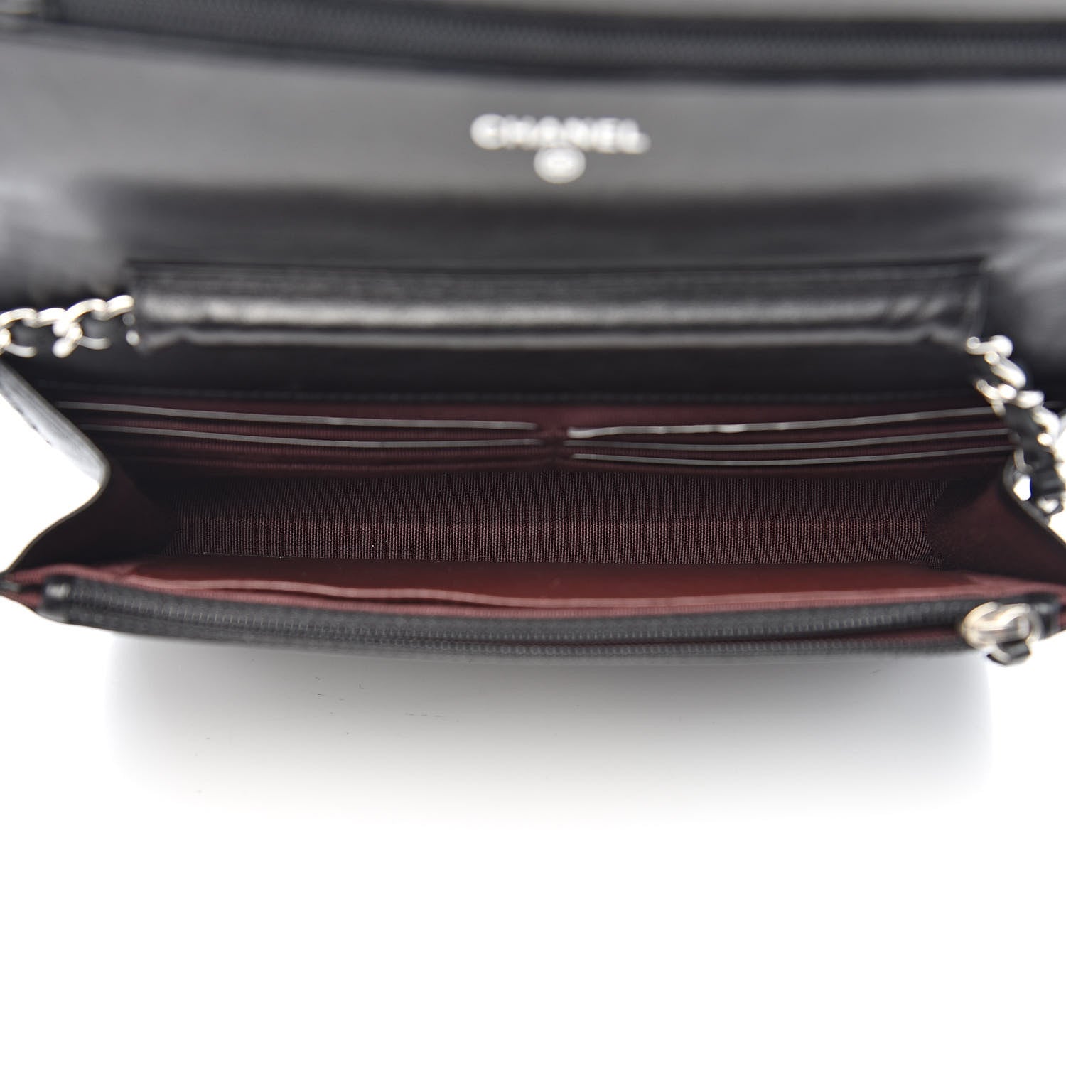 Chanel Lambskin Quilted Wallet On Chain WOC Black 5 of 12