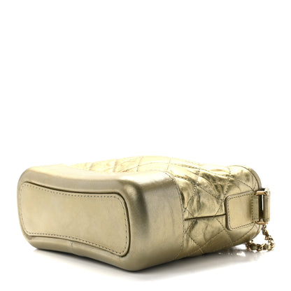 Chanel Metallic Aged Calfskin Quilted Small Gabrielle Hobo Gold 9 of 11