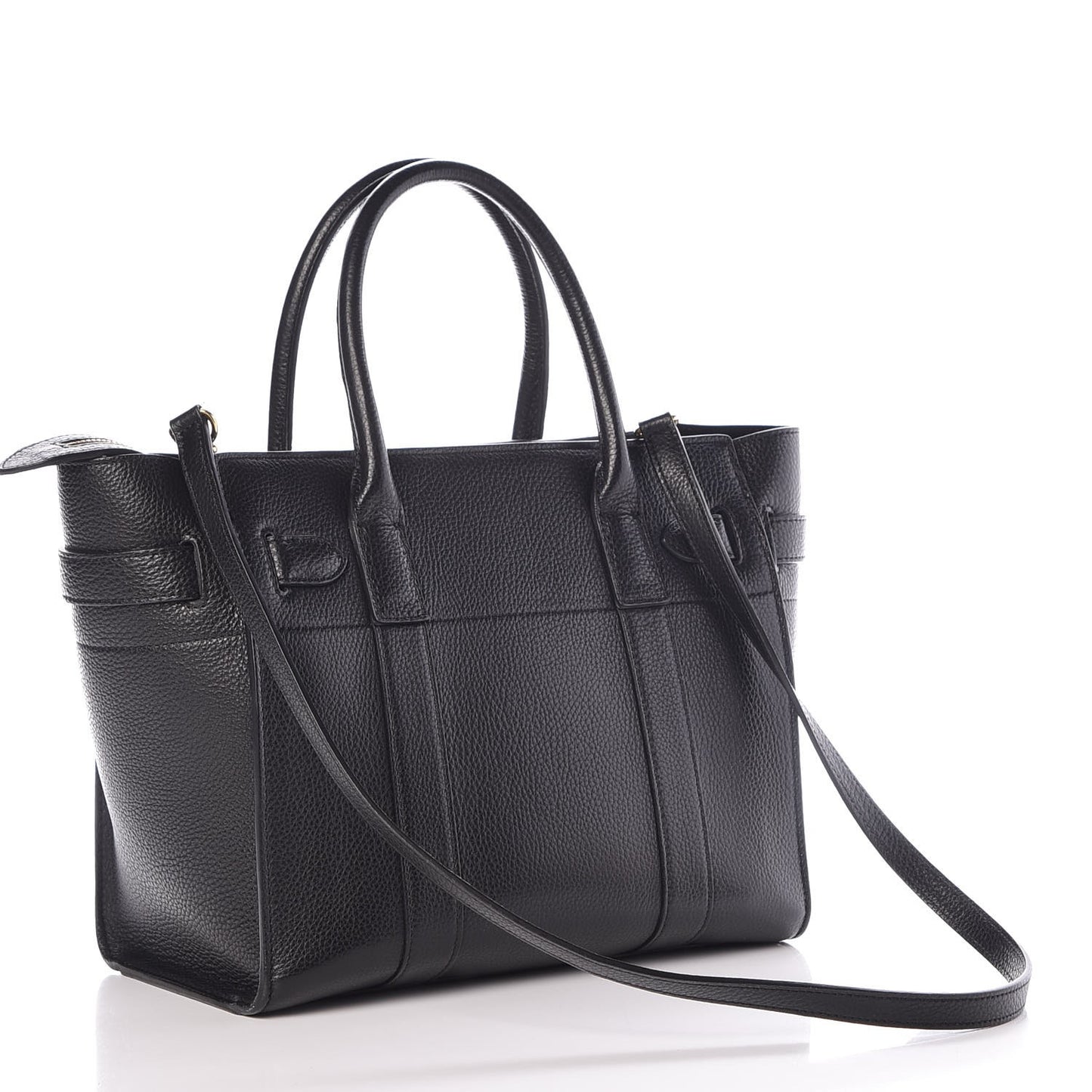 Classic Grain Small Bayswater Zip Tote Black