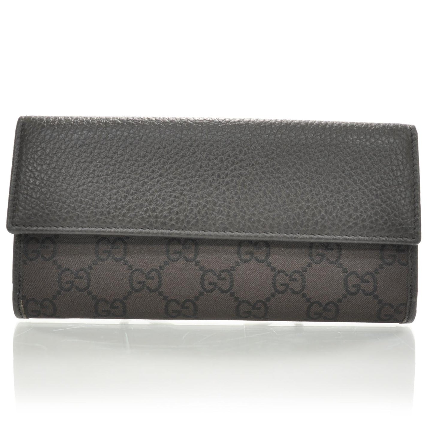 Monogram Nylon Leather Continental Wallet Brown