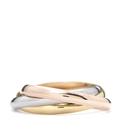 Cartier 18K Pink Yellow White Gold Small Trinity Ring 56 7.75 3 of 5