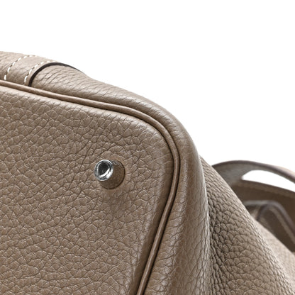 Hermes Taurillon Clemence Picotin Lock 22 MM Etoupe 10 of 12