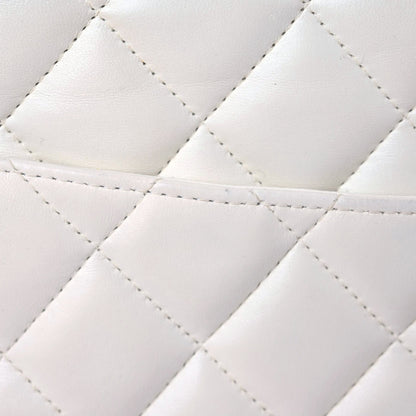 Chanel Lambskin Quilted Jumbo Single Flap White 10 of 24