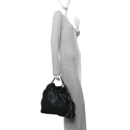 Stella McCartney Shaggy Deer Falabella Fold Over Tote Black 3 of 10
