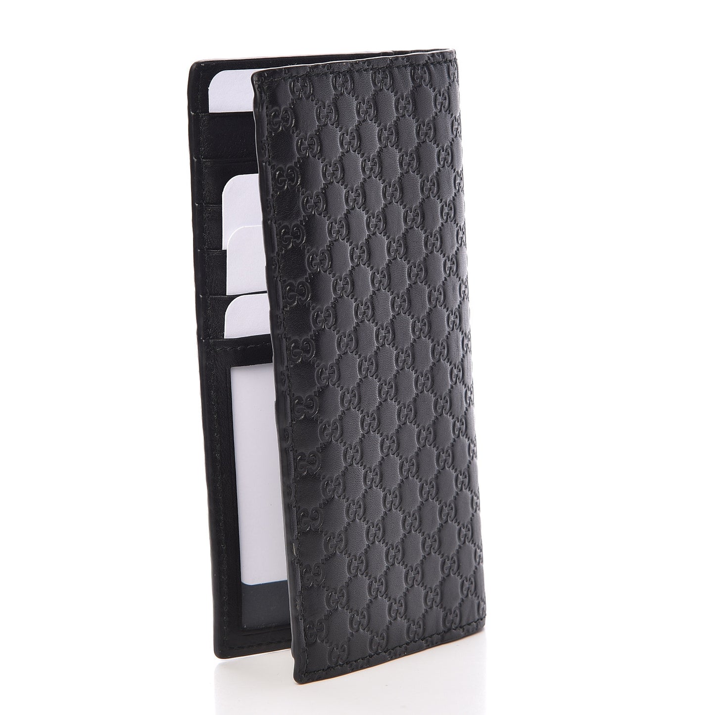 Microguccissima Bi-Fold Organizer Wallet Black