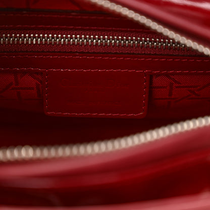 Christian Dior Patent Cannage Medium Lady Dior Burgundy Red 6 of 12