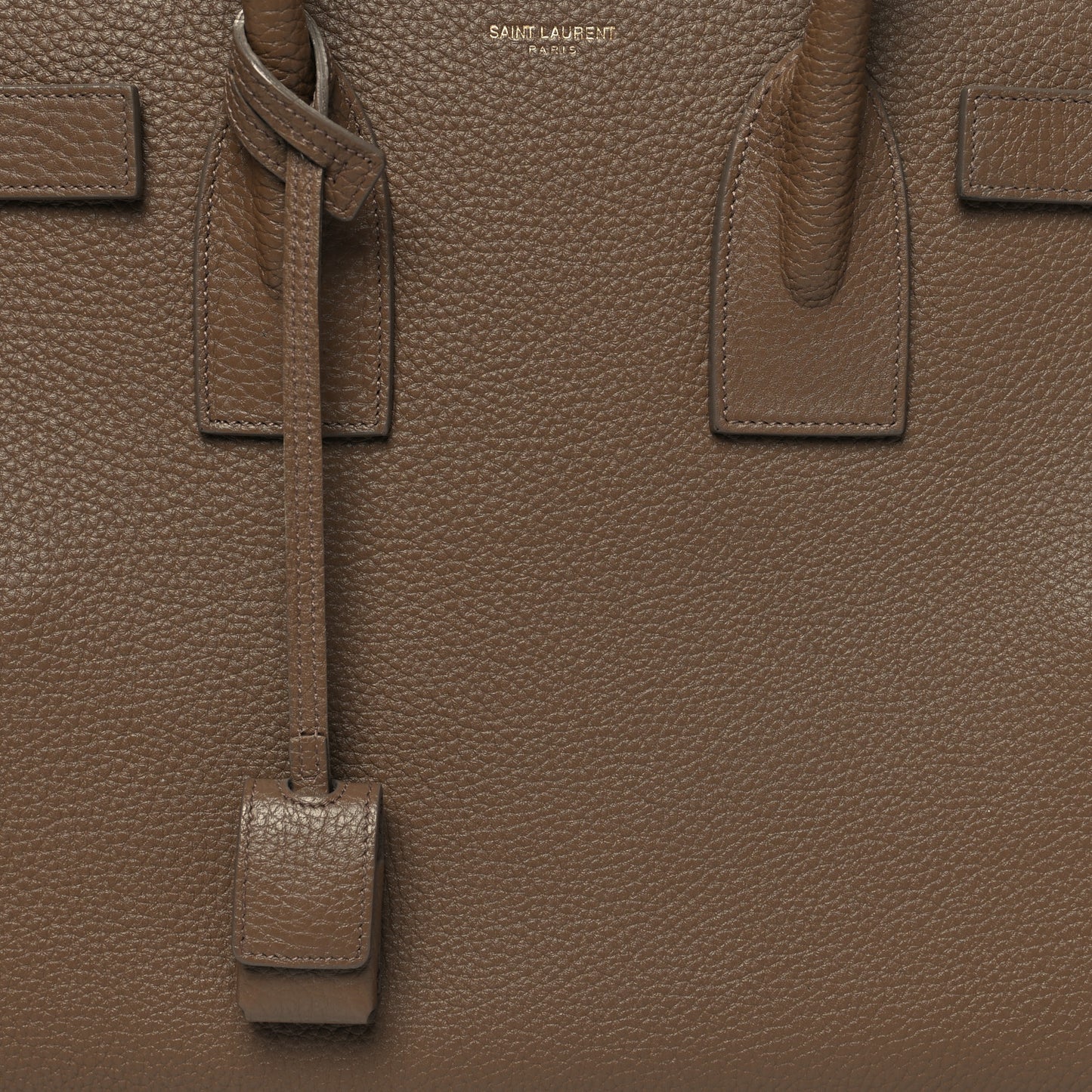 Grained Calfskin Small Sac De Jour Taupe