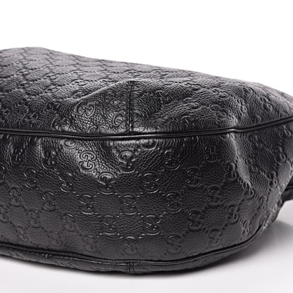 Gucci Guccissima Large New Ladies Web Hobo Black 9 of 12