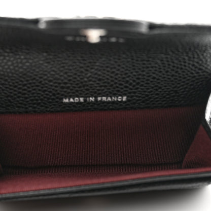 Chanel Caviar Quilted Flap Card Holder Wallet Black 5 of 8