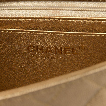 Chanel Metallic Caviar Quilted Mini Top Handle Rectangular Flap Gold 6 of 9